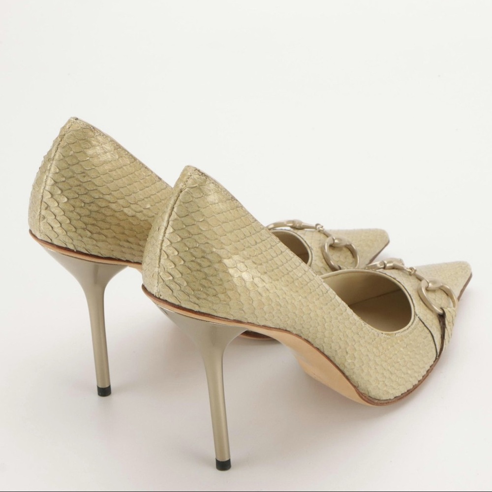 Elegant Beige Stiletto Heels - Picture 2 of 10